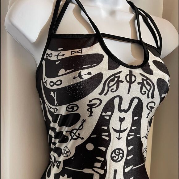 Pentagram Strap Bodycon Dress S/M - Picture 3 of 7